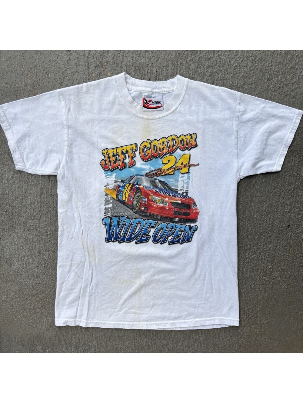 Vintage NASCAR Jeff Gordon Wide Open Pushing The Limit YOUTH Large 14-16